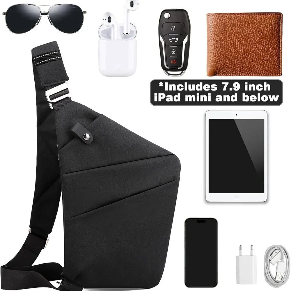 Anti Theft Travel Bag Nylon Large Capacity Cross-body Sling for Travel